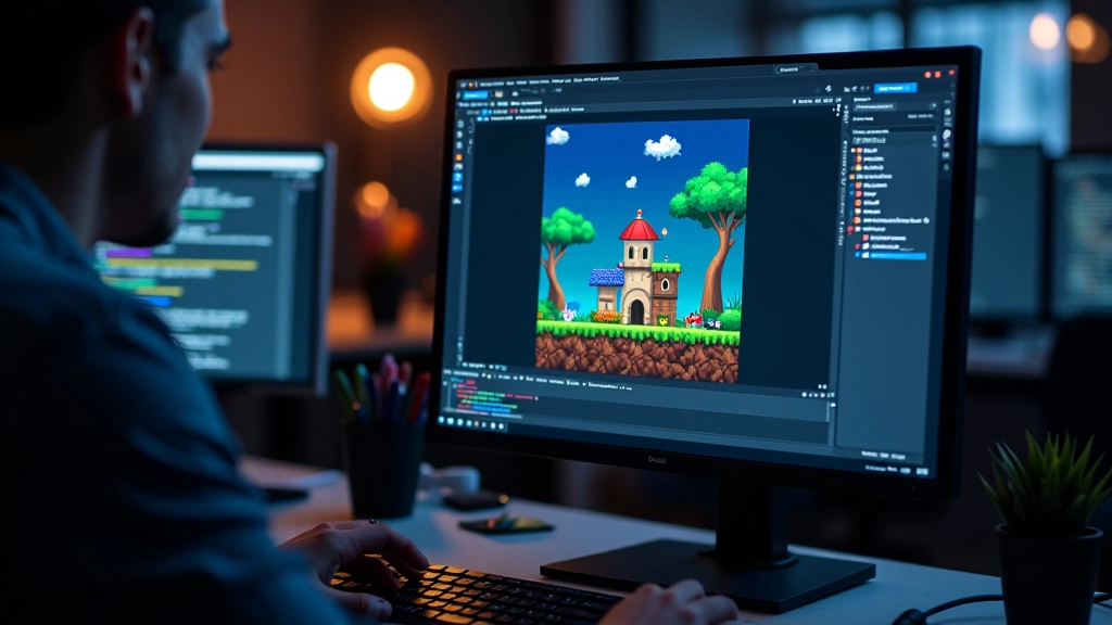 Godot game preview window displaying a 2D pixel art game in progress