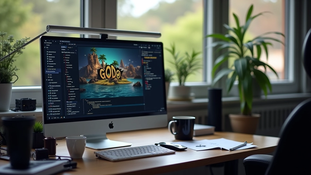 Game development workspace with Godot editor showing completed player character scene with multiple nodes and sprite asset